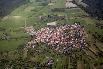 Büchelberg von Südwesten in Wörth am Rhein im Bundesland Rheinland-Pfalz, Deutschland