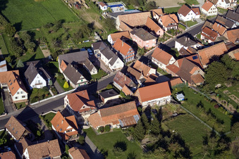 Schleithal im Bundesland Bas-Rhin, Frankreich aus der Luft