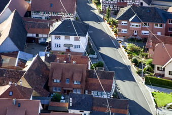 Schleithal im Bundesland Bas-Rhin, Frankreich aus der Vogelperspektive