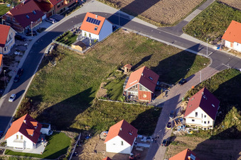 Luftbild von Neubaugebiet An der Anhaide im Ortsteil Schaidt in Wörth am Rhein im Bundesland Rheinland-Pfalz, Deutschland
