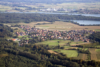 Fort-Louis im Bundesland Bas-Rhin, Frankreich von einer Drohne aus