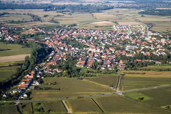 Freistett von Südwesten in Rheinau im Bundesland Baden-Württemberg, Deutschland
