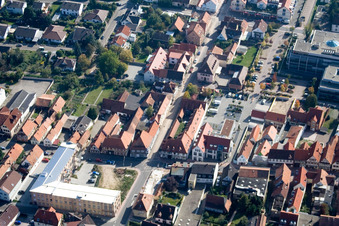 Hauptstraße Rheinstraße Bahnhofstr in Kandel im Bundesland Rheinland-Pfalz, Deutschland