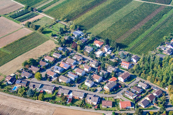 Schrägluftbild von Am Großgarten im Ortsteil Mörzheim in Landau in der Pfalz im Bundesland Rheinland-Pfalz, Deutschland