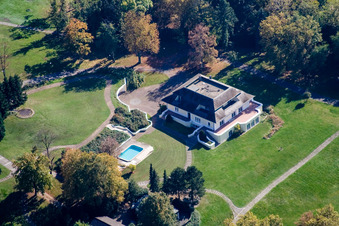 Luftaufnahme von Grötzingen, Schmieder-Anwesen am Rittnerthof im Ortsteil Durlach in Karlsruhe im Bundesland Baden-Württemberg, Deutschland