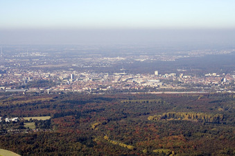 Karlsruhe Oberwald von Südosten im Ortsteil Durlach im Bundesland Baden-Württemberg, Deutschland