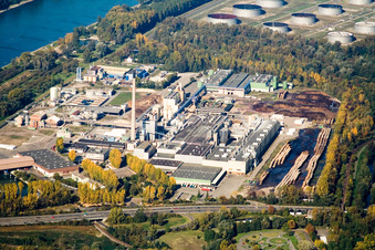 Luftbild von Stora Enso im Ortsteil Knielingen in Karlsruhe im Bundesland Baden-Württemberg, Deutschland