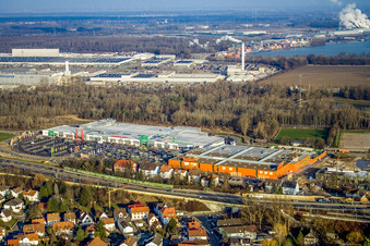 Globus Baumarkt im Maximilian Center im Ortsteil Maximiliansau in Wörth am Rhein im Bundesland Rheinland-Pfalz, Deutschland