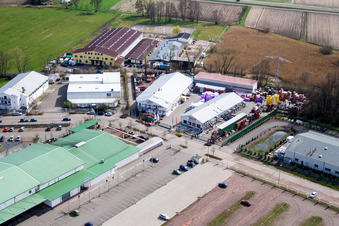 Kandel-Minderslachen, Horstring im Bundesland Rheinland-Pfalz, Deutschland vom Flugzeug aus