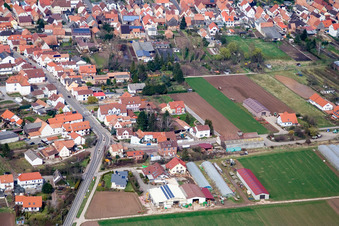 Gensheimer Bio-Hofladen von Südwesten in Offenbach an der Queich im Bundesland Rheinland-Pfalz, Deutschland