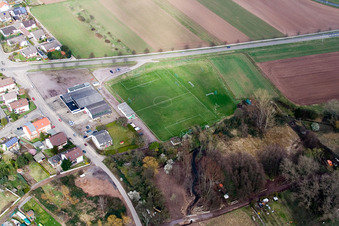 Fussballplatz FSV Offenbach in Offenbach an der Queich im Bundesland Rheinland-Pfalz, Deutschland
