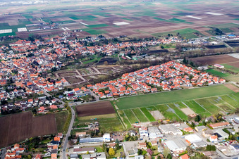 Neubaugebiet Zwischen den Bächen in Erschliessung in Herxheim bei Landau im Bundesland Rheinland-Pfalz, Deutschland