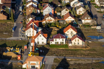 Am Höhenweg in Kandel im Bundesland Rheinland-Pfalz, Deutschland aus der Luft betrachtet