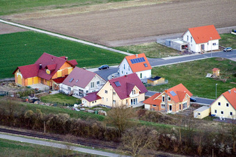 Neubaugebiet NO im Ortsteil Schaidt in Wörth am Rhein im Bundesland Rheinland-Pfalz, Deutschland von oben