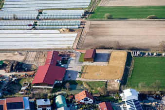 Reitstall Eichenlaub in Herxheim bei Landau im Bundesland Rheinland-Pfalz, Deutschland aus der Luft
