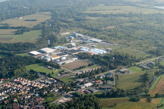 Drusenheim im Bundesland Bas-Rhin, Frankreich von oben