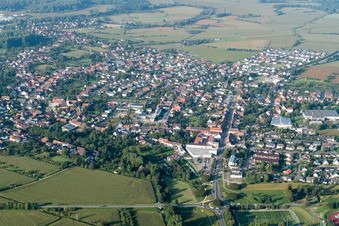 Ortsteil Freistett in Rheinau im Bundesland Baden-Württemberg, Deutschland aus der Luft betrachtet
