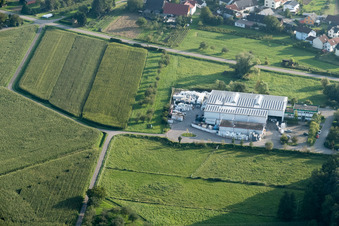 Gelände der Müll- und Recycling- Sortieranlage der FISCHER GmbH in Wagshurst in Achern im Bundesland Baden-Württemberg, Deutschland