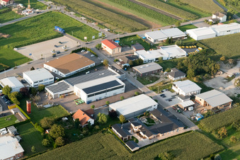 Luftaufnahme von Gewerbegebiet Südstraße im Ortsteil Urloffen in Appenweier im Bundesland Baden-Württemberg, Deutschland