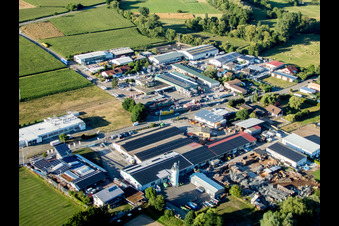 Billigheim-Ingenheim im Bundesland Rheinland-Pfalz, Deutschland aus der Drohnenperspektive