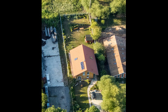 Ortsteil Billigheim in Billigheim-Ingenheim im Bundesland Rheinland-Pfalz, Deutschland von einer Drohne aus
