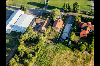 Luftbild von Ortsteil Billigheim in Billigheim-Ingenheim im Bundesland Rheinland-Pfalz, Deutschland