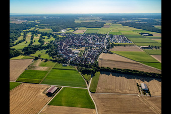 Steinweiler im Bundesland Rheinland-Pfalz, Deutschland aus der Luft