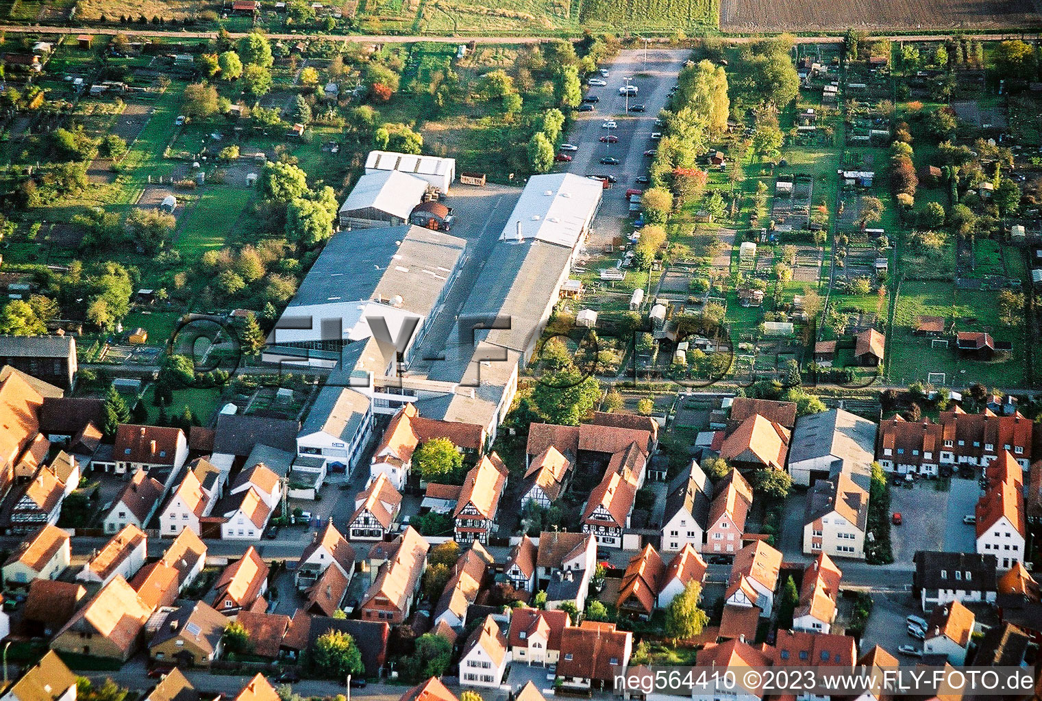 Luftaufnahme von Kandel, DBK, Rheinstr im Bundesland Rheinland-Pfalz, Deutschland