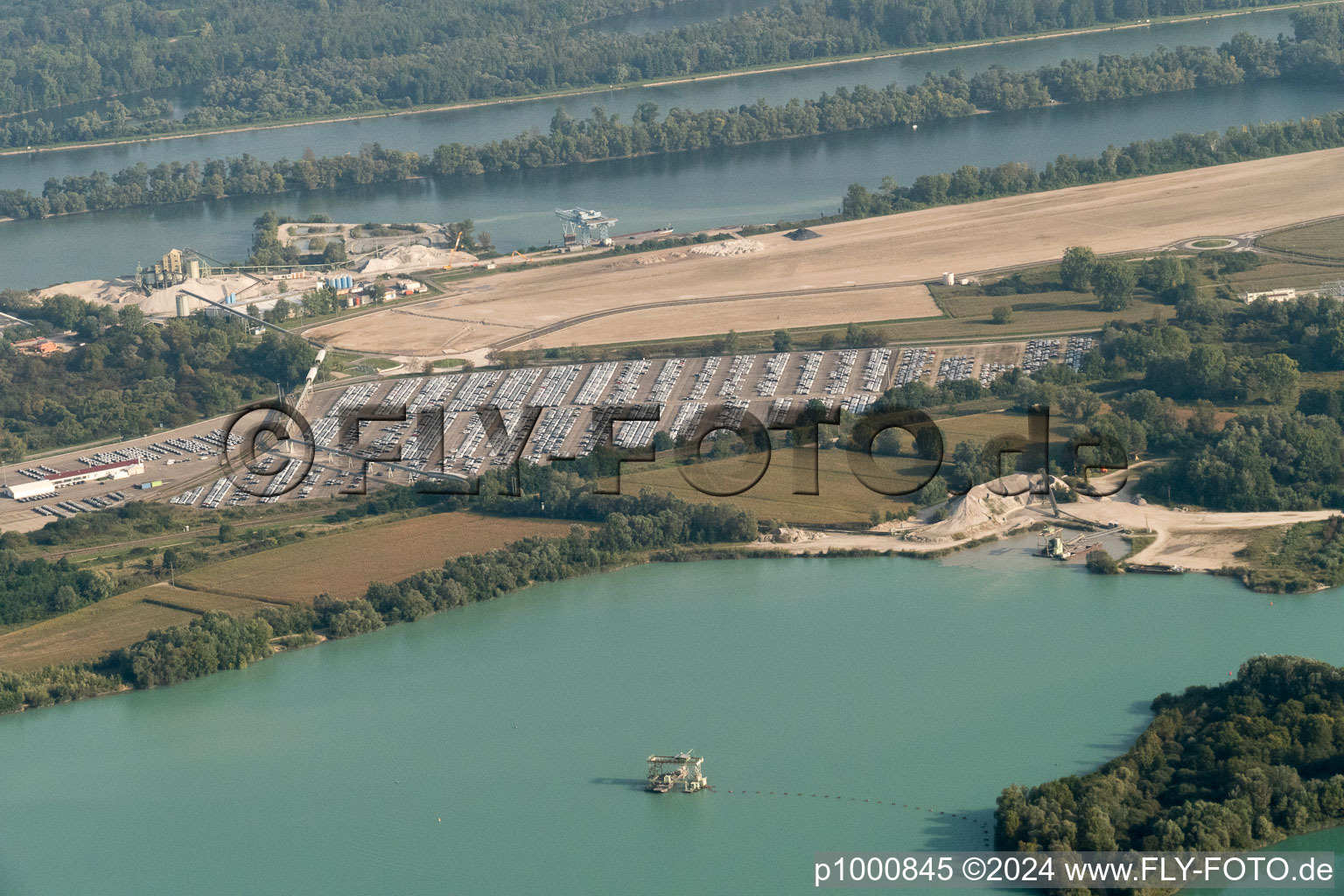 Drohnenaufname von Lauterbourg im Bundesland Bas-Rhin, Frankreich