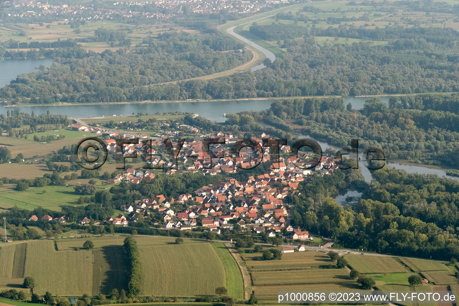 Munchhausen im Bundesland Bas-Rhin, Frankreich aus der Luft