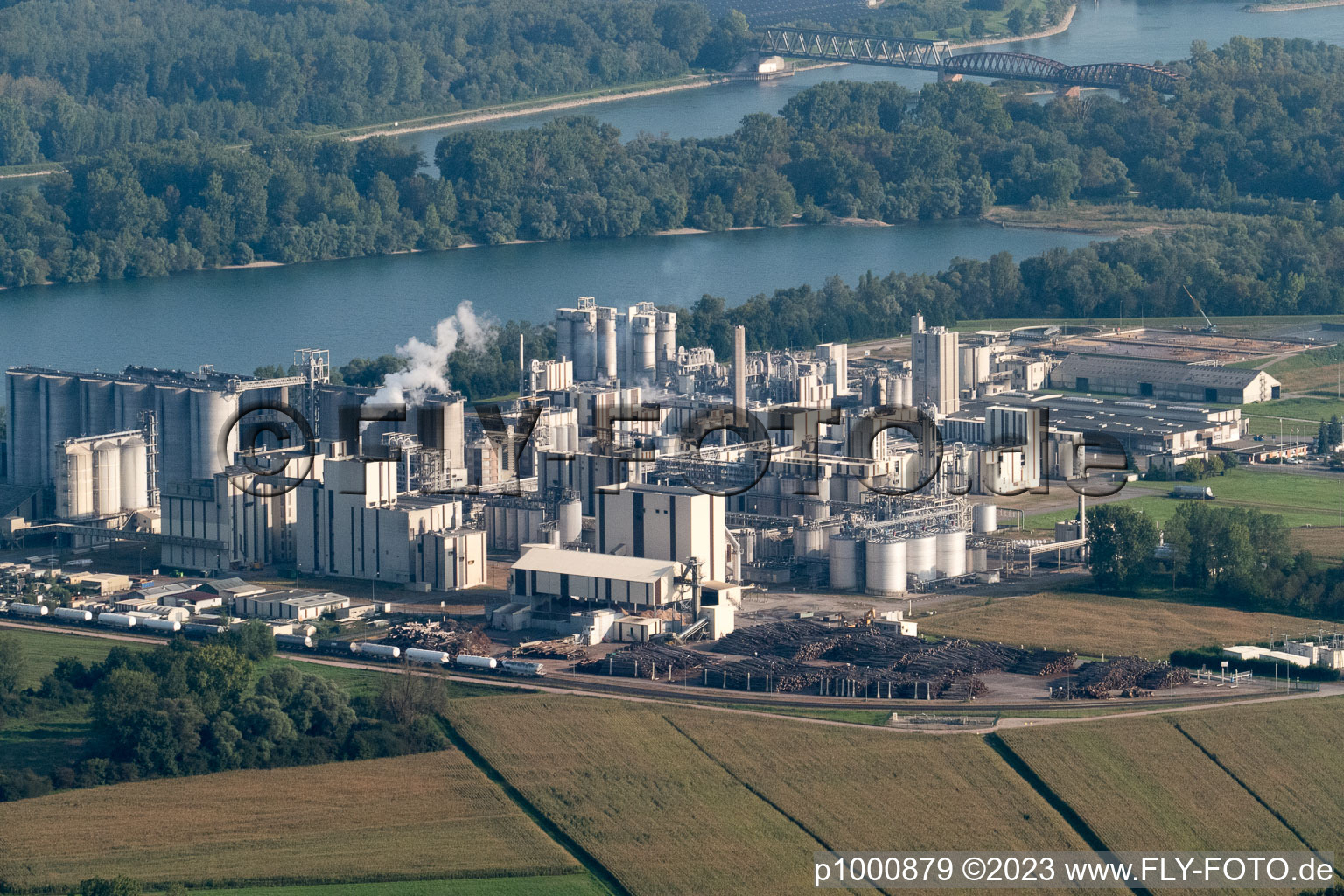 Beinheim, Industrie im Bundesland Bas-Rhin, Frankreich vom Flugzeug aus