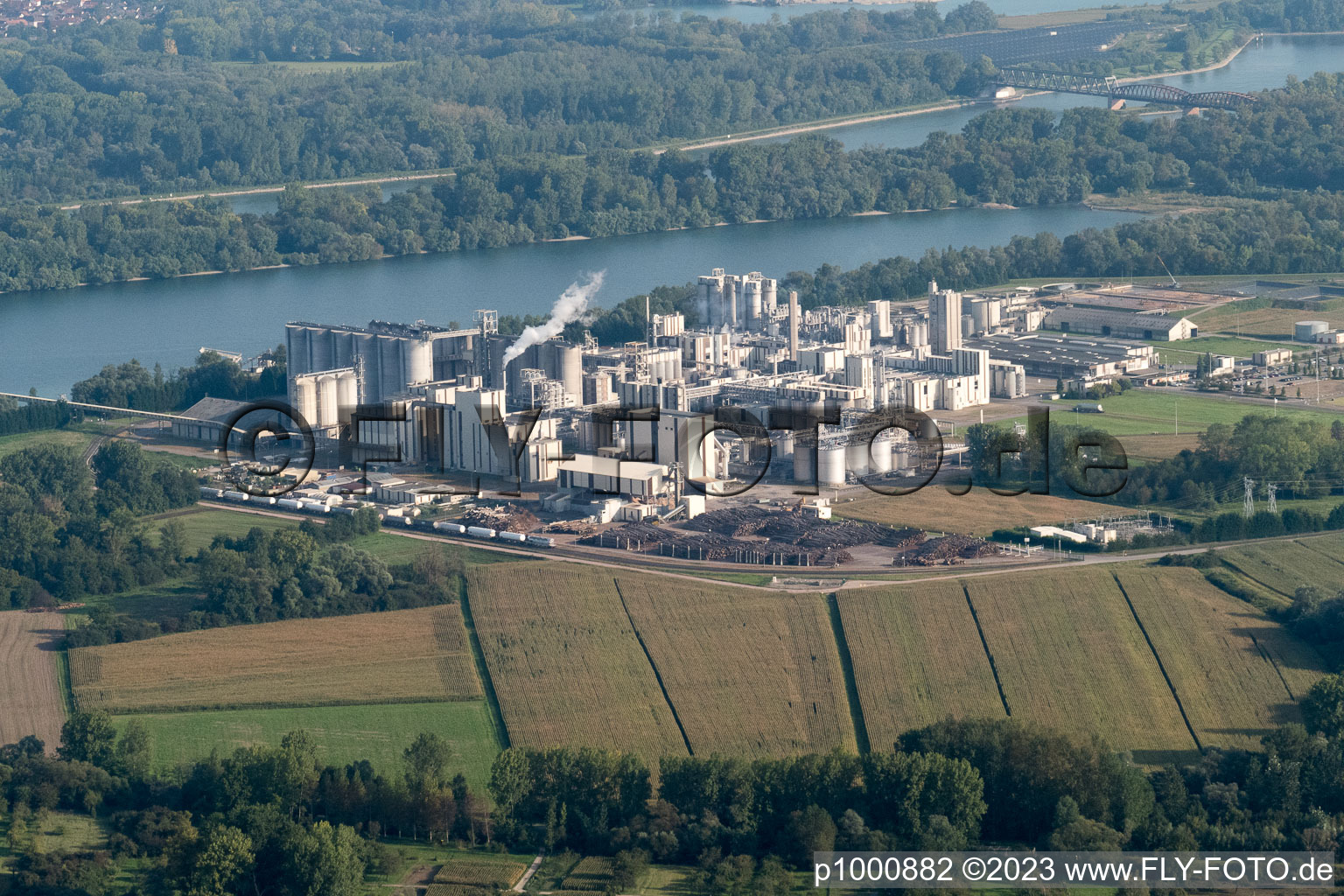 Beinheim, Industrie im Bundesland Bas-Rhin, Frankreich aus der Luft betrachtet