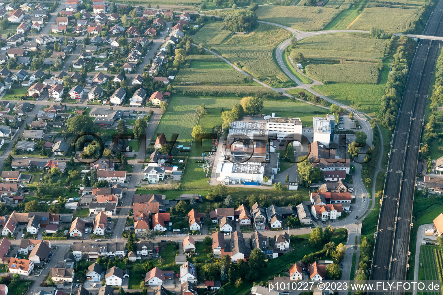 Luftbild von Klocke Pharma im Ortsteil Urloffen in Appenweier im Bundesland Baden-Württemberg, Deutschland