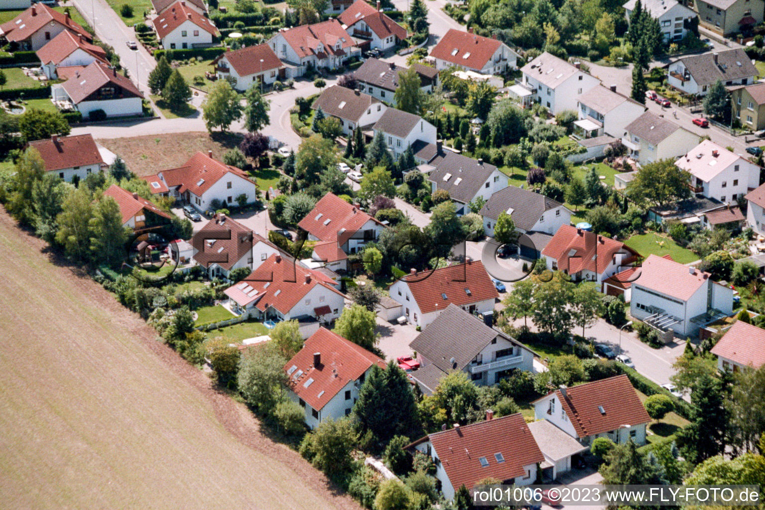 Steinweiler, Lessingstr im Bundesland Rheinland-Pfalz, Deutschland von oben