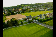 Villers-sur-Mer im Bundesland Calvados, Frankreich aus der Luft