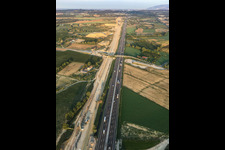Tunnelbaustelle längs der A4 im Ortsteil Bornade di Sotto in Desenzano del Garda im Bundesland Brescia, Italien