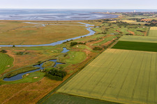 Gelände des Golfplatz des Golfclub Büsum Dithmarschen e.V. in Warwerort im Bundesland Schleswig-Holstein, Deutschland