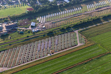 Photovoltaikfeld in Eddelak im Bundesland Schleswig-Holstein, Deutschland