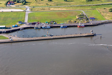 Schiffahrtsschleuse am Eidersperrwerk in Tönning im Ortsteil Kating im Bundesland Schleswig-Holstein, Deutschland