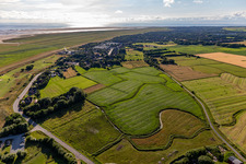 Luftbild von Campingplatz Silbermöwe im Ortsteil Böhl-Süderhöft in Sankt Peter-Ording im Bundesland Schleswig-Holstein, Deutschland