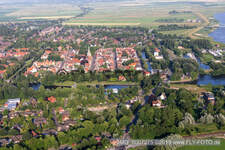 Grachtenstadt zwischen Treene, Westersielzug und Eider in Friedrichstadt im Bundesland Schleswig-Holstein, Deutschland