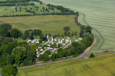 Luftbild von Camping Drei Gleichen im Ortsteil Mühlberg im Bundesland Thüringen, Deutschland