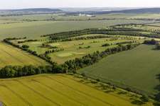 Schrägluftbild von Thüringer Golfclub Drei Gleichen Mühlberg e.V im Bundesland Thüringen, Deutschland