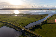 Dithmarscher Eidervorland in Wesselburenerkoog im Bundesland Schleswig-Holstein, Deutschland