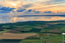 Windpark Hedwigenkoog der WKN Windkraft Nord GmbH & Co. KG im Bundesland Schleswig-Holstein, Deutschland