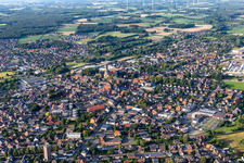 Stadtansicht aus Südwesten in Stadtlohn im Bundesland Nordrhein-Westfalen, Deutschland