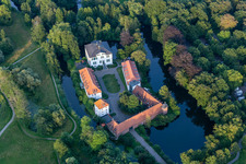 Schrägluftbild von Ortsteil Hoxfeld in Borken im Bundesland Nordrhein-Westfalen, Deutschland