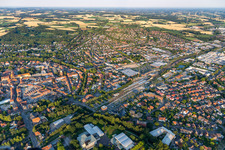 Luftbild von Ortsansicht der Straßen und Häuser der Wohngebiete in Coesfeld im Ortsteil Coesfeld-Stadt im Bundesland Nordrhein-Westfalen, Deutschland