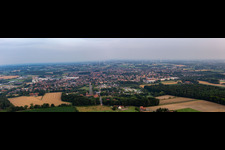 Panorama Stadtgebiet mit Außenbezirken und Innenstadtbereich in Gescher im Bundesland Nordrhein-Westfalen, Deutschland