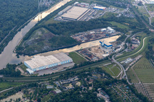 Luftbild von Tata Steel am Rhein-Herne-Kanal im Ortsteil Bismarck in Gelsenkirchen im Bundesland Nordrhein-Westfalen, Deutschland